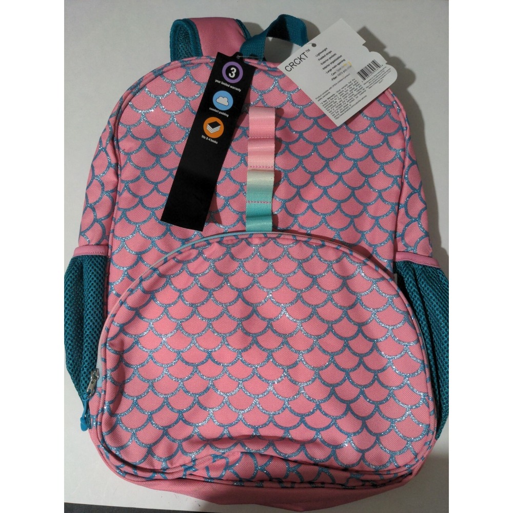 CRCKT Mermaid Pink & Blue Girls School Backpack